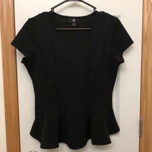 Like New black peplum shirt